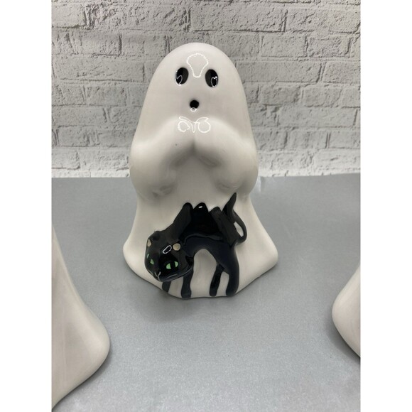 Target Hyde & EEK! Ceramic Ghosts With Bat, Pink Pumpkin and Ghost With Cat - Picture 5 of 8
